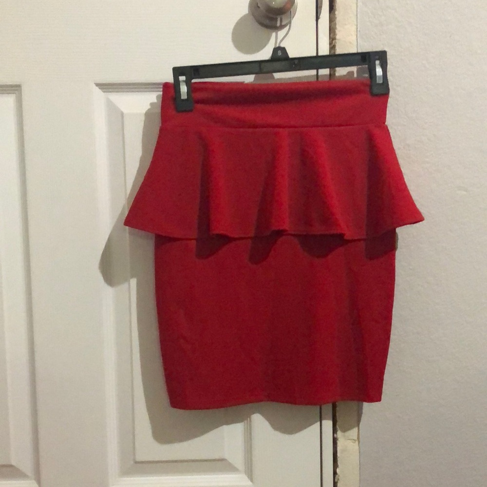 Never warn, Beautiful red color.  Slim fit